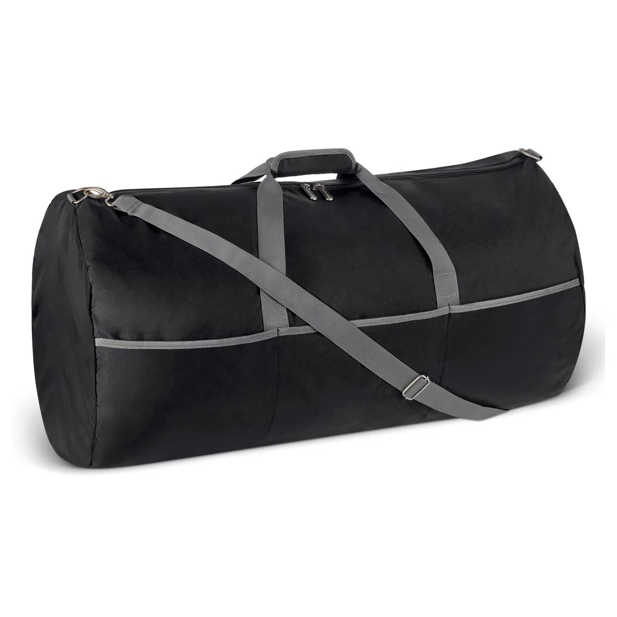 Amazon Essentials Grand Sac de Voyage Nylon Pliable 82,3cm avec Poches Zippées, 150L, Capacité de 22,6kg, Noir (Anciennement Amazon Basics)