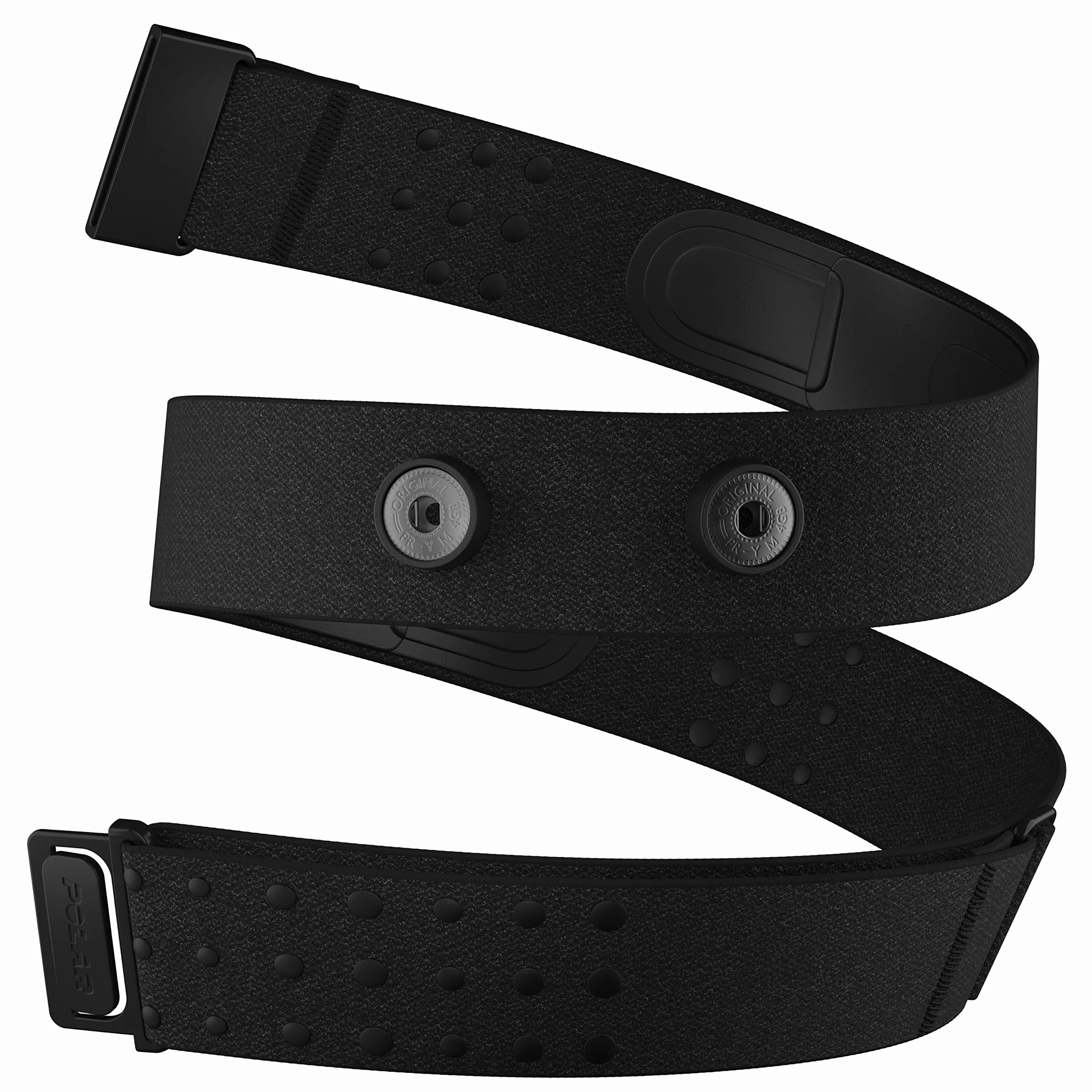 Polar Ceinture Cardio Pro - Bandeau Poitrine Noir Compatible avec les Capteurs de Fréquence Cardiaque Polar, Confortable et Réglable