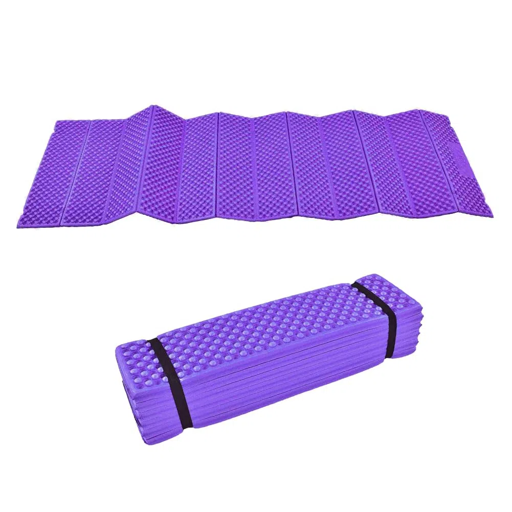 Matelas de camping pliable en mousse - Ultra léger - Pour tente de plage - Matelas à cellules fermées - Rembourrage doux pour adultes - Imperméable - Pliable - Ultra léger