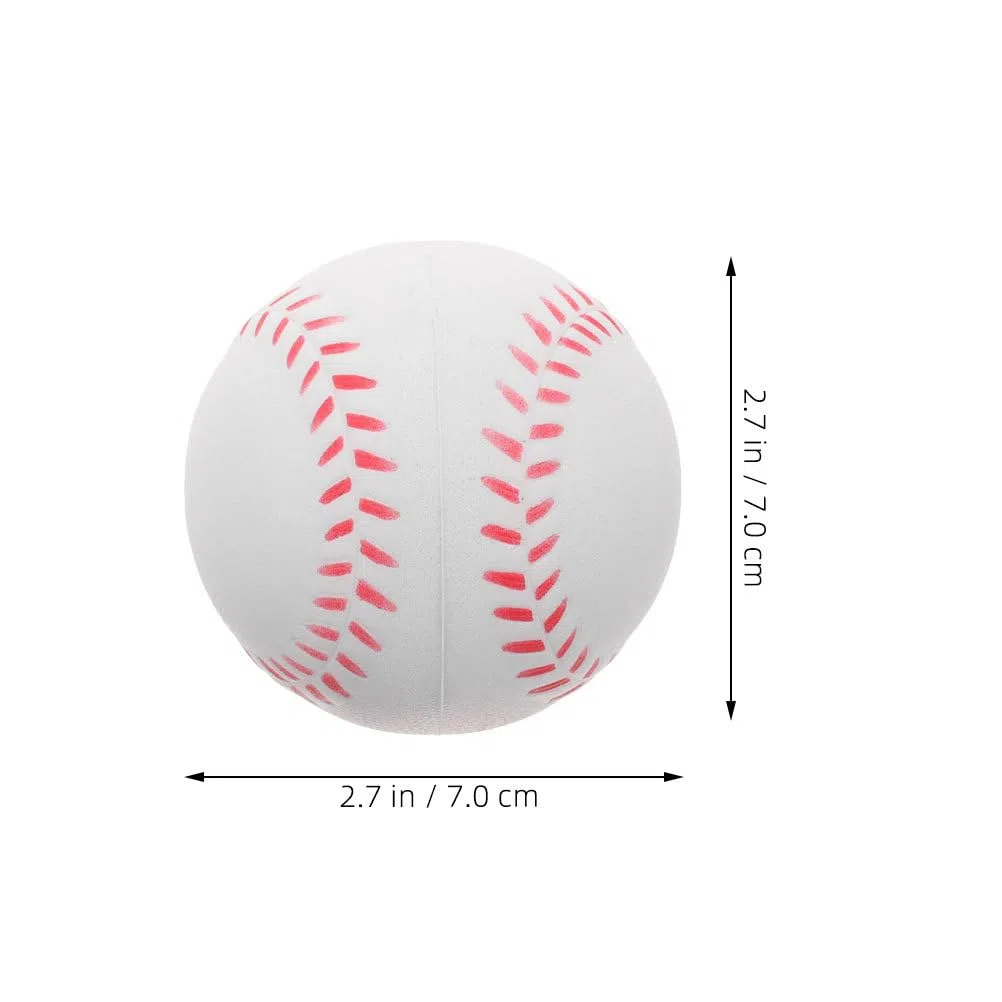 HANABASS 4 Pièces Balles De Baseball en Mousse PU Légères pour Enfants Entraînement Sécurisé Softball Intérieur Extérieur Pratique