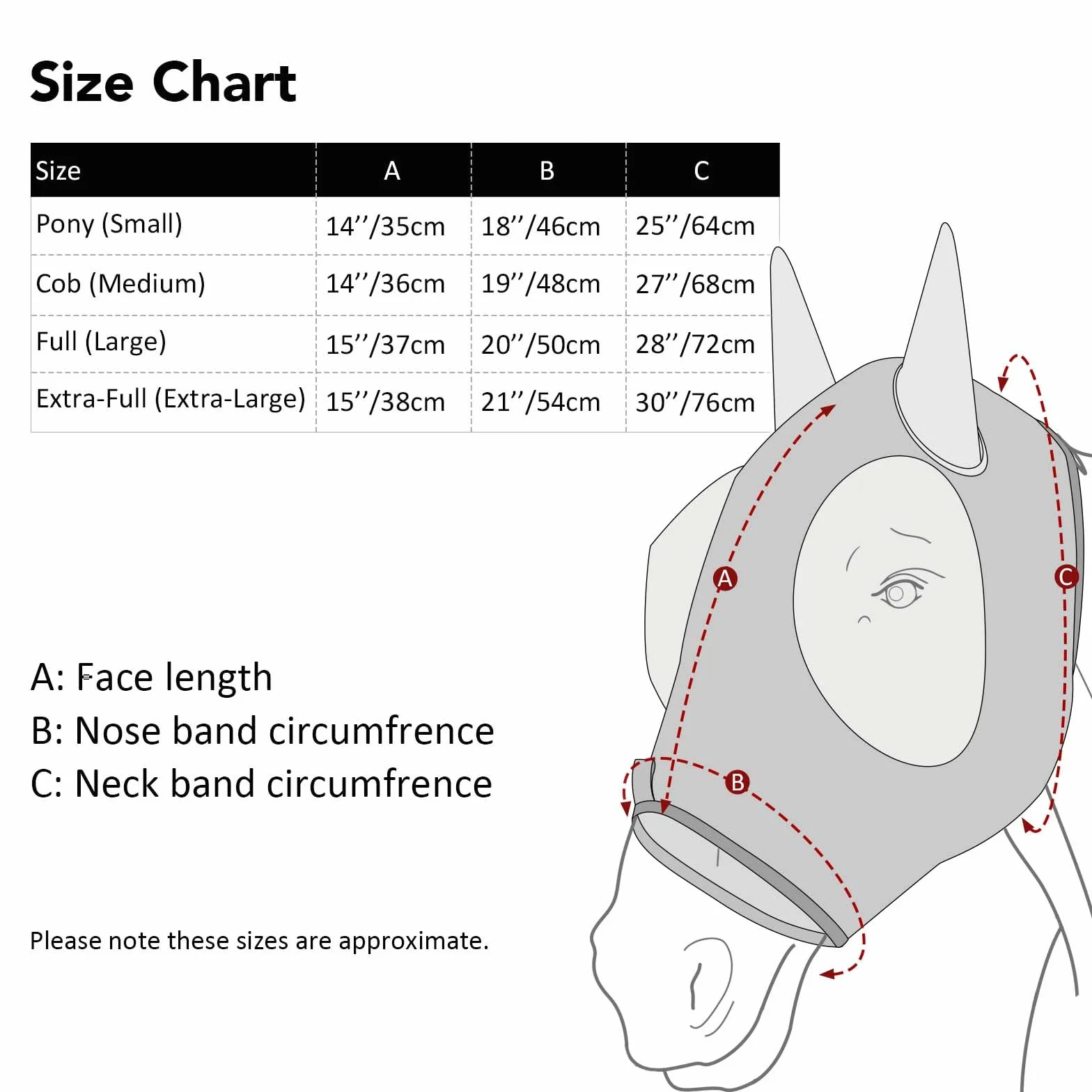 Harrison Howard Masque Anti-Mouches élastique pour Cheval - Confort Exceptionnel avec Protection UV - Masque Standard pour Cheval - Tribal Abstrait