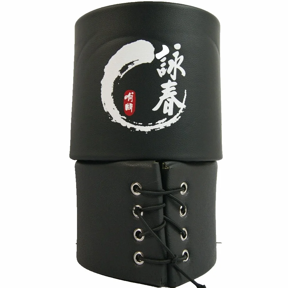 Pad de Boxe,Nouveaux équipements de Formation Wing Chun Kung Fu en Bois factices de Frappe tampons Couverture Jacket en Bois Manchons de tête factices 2pcs / Ensemble