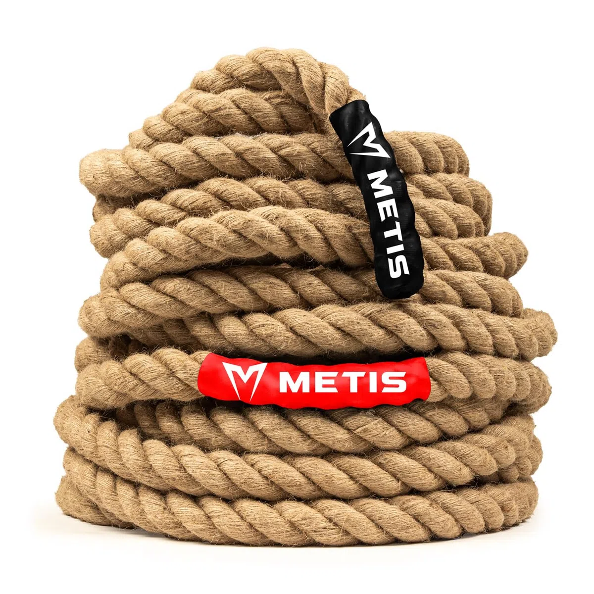 FORZA METIS Corde de Tir à la Corde | Extrémités en Cuir Synthétique | Idéale pour Les Journées Sportives Scolaires