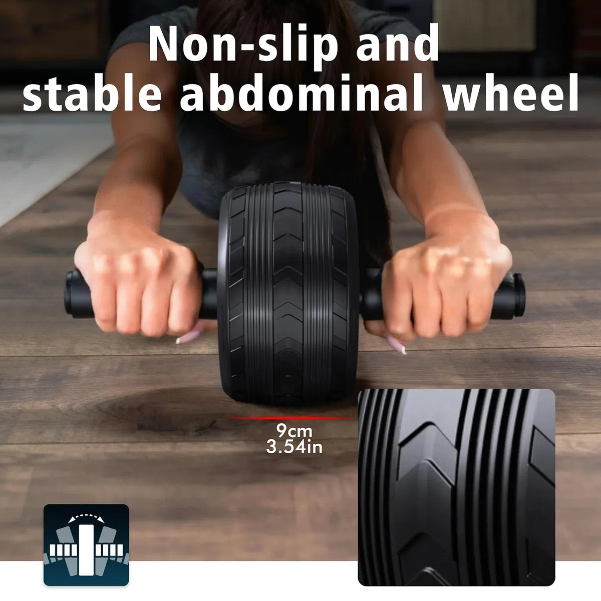 Roue Abdominale, Ab Roller Wheel, Roulette Abdominaux Avec Corde de Résistance, Ceinture de Yoga/Cadre de Support Ventral Fitness Pour Musculation Sport Maison Materiel Pour Homme Femme