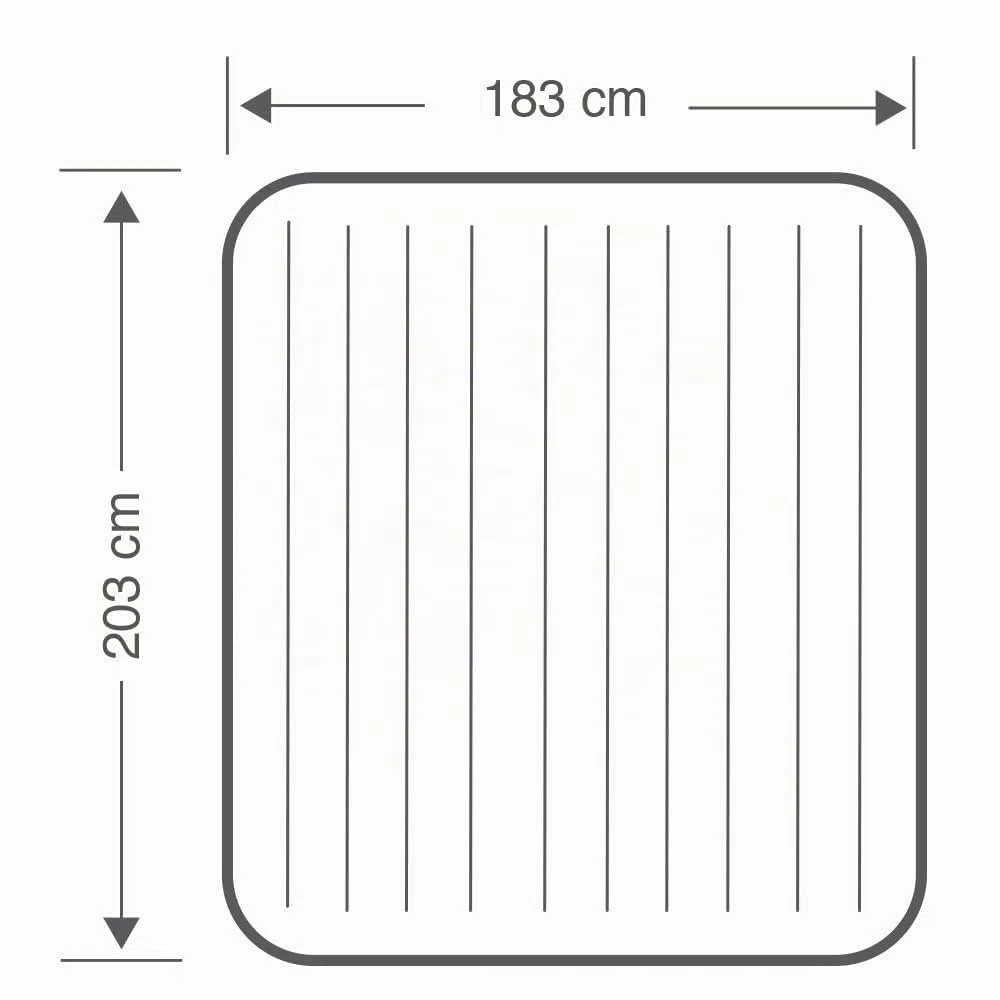 Intex - Matelas à air - Downy King - 183x203x22 cm