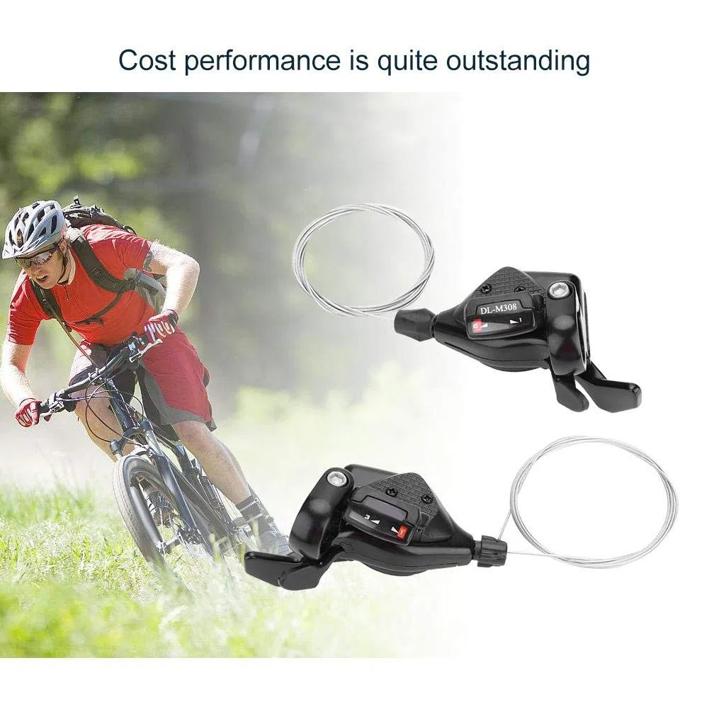 MAGT Manettes de Vitesse pour Vélo, 1 Paire 3X8 Vitesses Dérailleur de Changement de Vitesse de Vélo Gauche/Droite Shifter(3 8 Speed)
