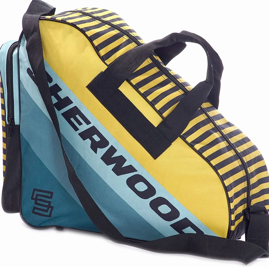 Sherwood – Sac de Transport pour Patins, Adultes et Enfants | Idéal pour Le Hockey sur Glace, Les Patins à Glace et en Ligne | Format Compact 42 x 15 x 37 cm (Kiwi)