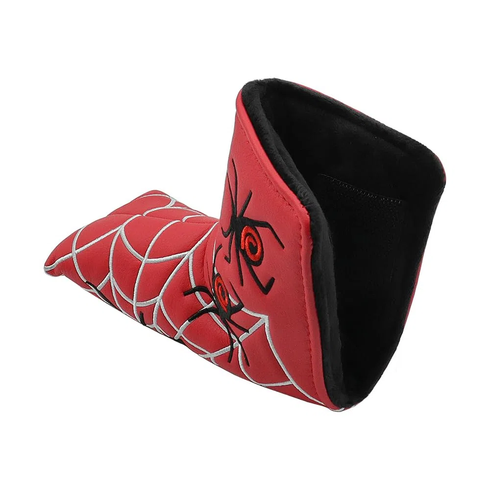 Namvo Mallet Putter Head Cover PU Golf Putter Head Cover Spider Web Golf Club Protecteur