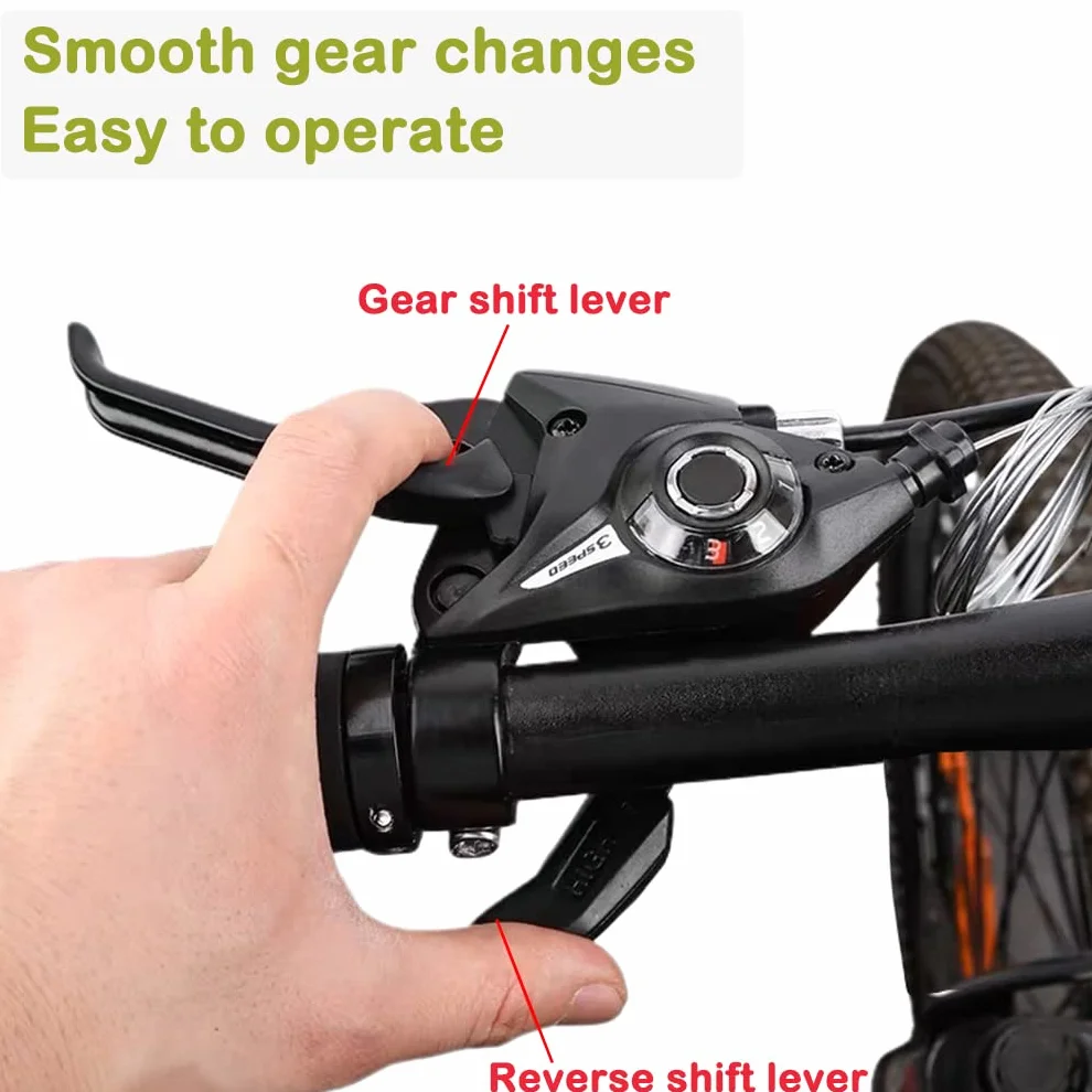 CYSKY Manettes de Vitesse 3x7 / 3x8 Vitesses VTT Vélo Frein Shifter, Levier de Vitesse Gauche Droite avec Indicateur de Vitesse et Câble de Frein pour Vélo de Montagne et de Route
