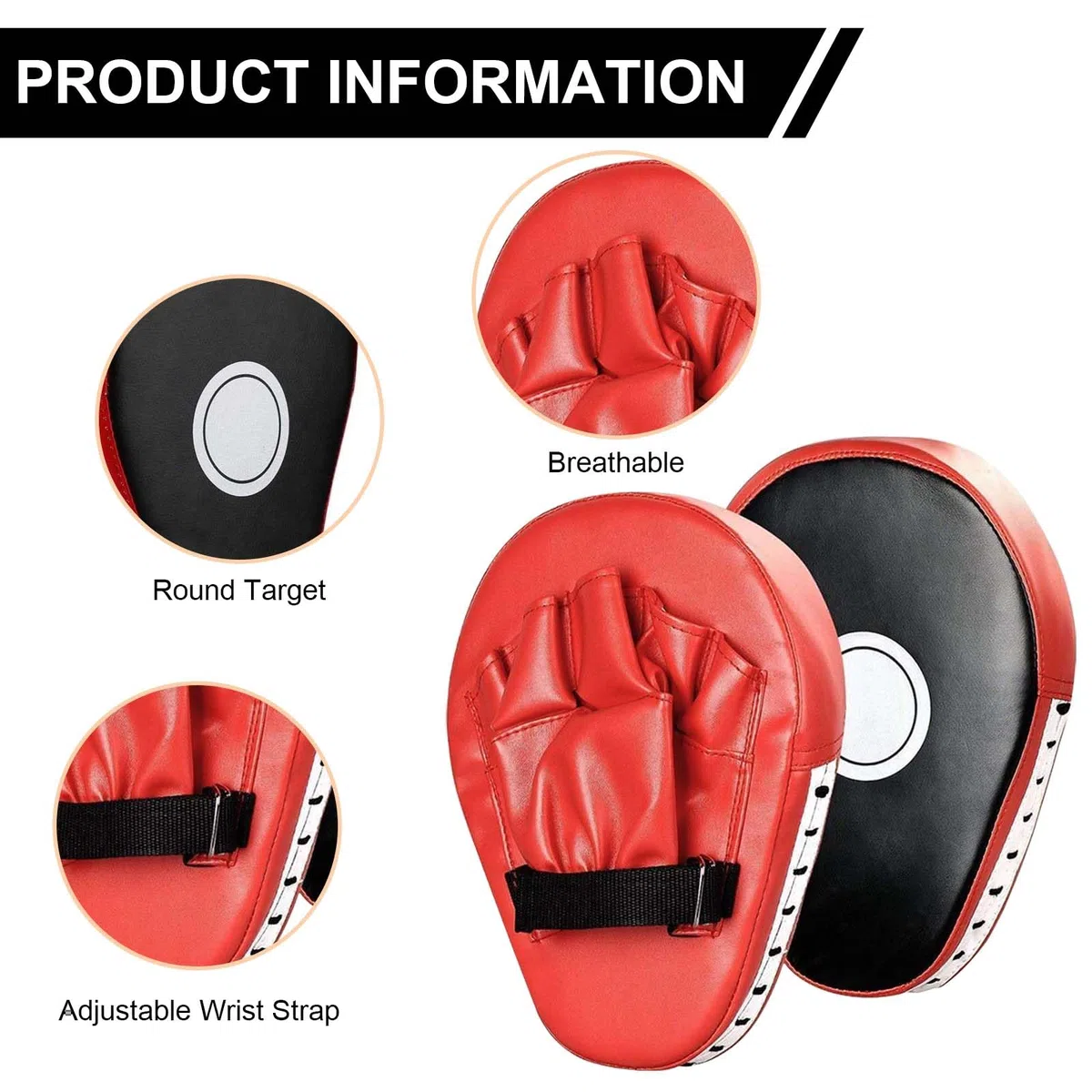 Boxing Training Set, 1 Paire De Gants De Boxe 6 Oz Et 1 Paire De Mitaines pour Muay Thai Boxes Mitaines De Boxe PU Boxpads Mitts Set De Gants De Boxe pour Enfants Equipement De Boxe pour Kickboxing