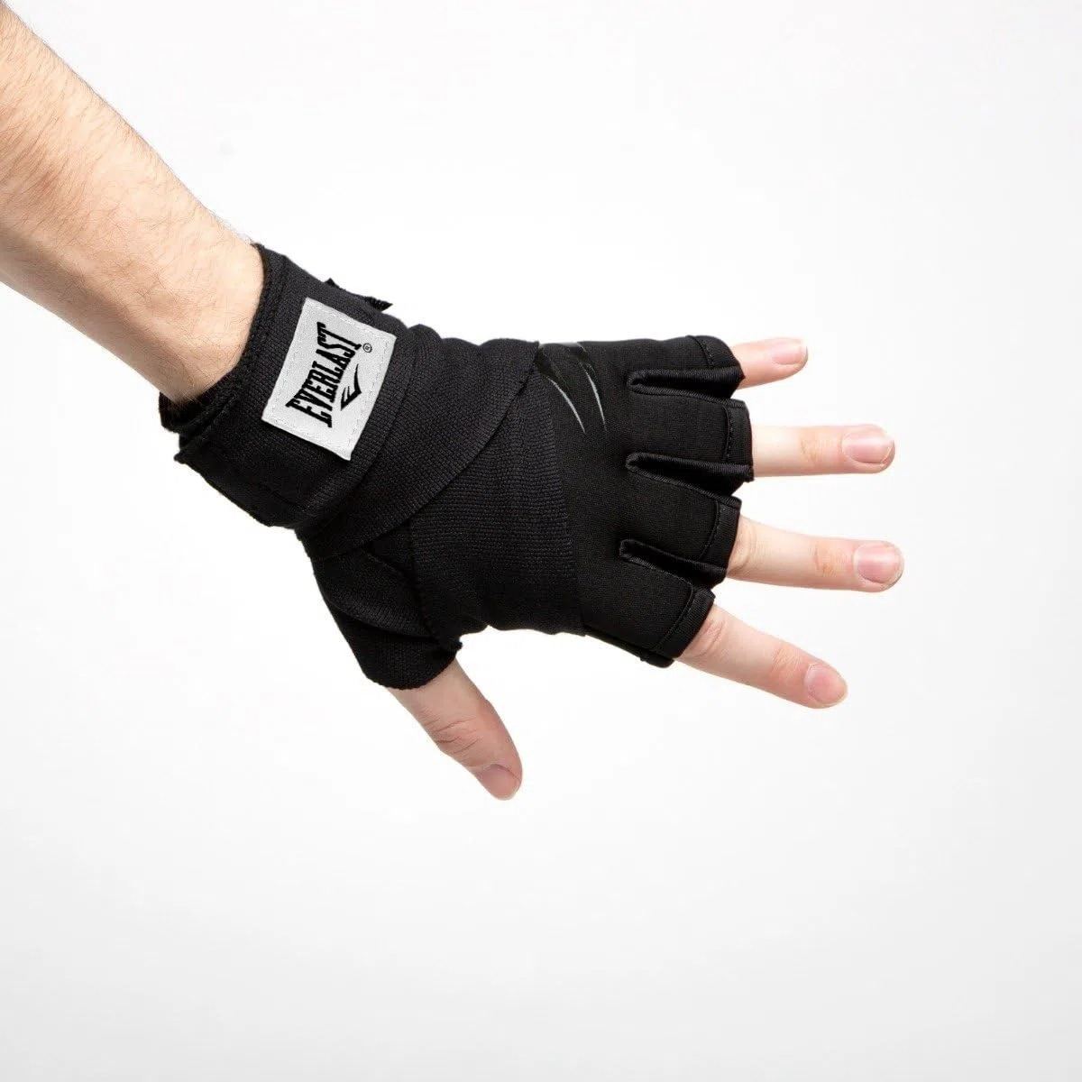Everlast Evergel Fastwraps Hand Wraps (L) Black Boxing Wraps for Boxing Gloves, Sweat Resistant Fabric, 102cm Length, Nylon/Polyester Blend - Authentic Gear