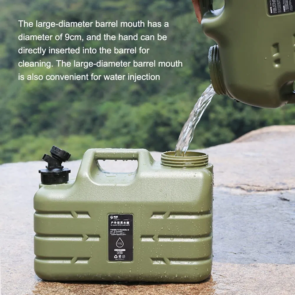 Starnearby Bidon d'eau avec Robinet 10L-25L, Réservoir d'eau Potable, Jerrican Alimentaire Camping, Conteneur d'eau sans BPA avec Robinet Amovible pour Camping, Randonnée, Barbecue, Pêche (11L)