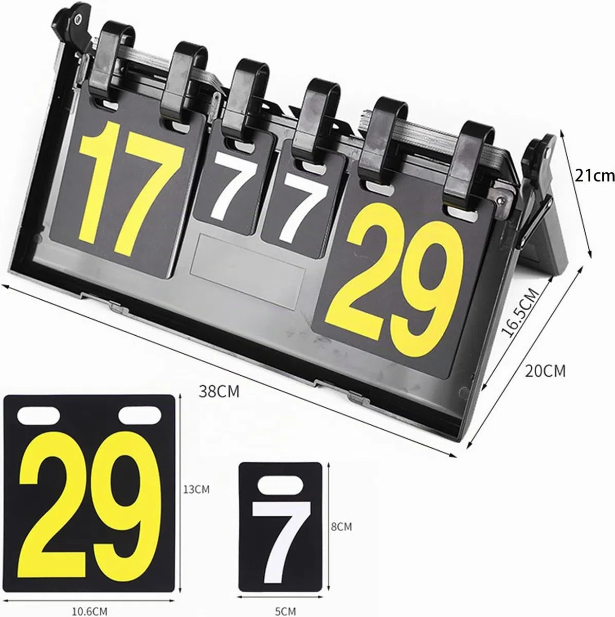 Tableau d'affichage Portable Flip Tableau de Scores Sport Tableau de Score Manuel Tableau d'affichage Portable pour Basket-Ball Badminton