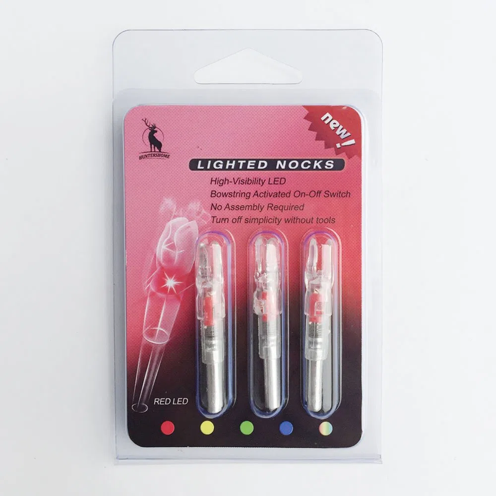 SHARROW 6pcs Tir à l'arc Encoche de Flèche Lumineuses LED Automatiquement Éclairé Lighted Nocks Flèche Encoche pour ID 6.2mm Arbre de Flèche de Carbone