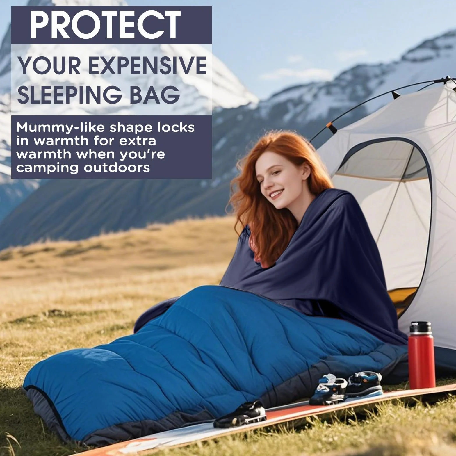 JAICOM Sac de Couchage - Drap de Sac de Couchage de Voyage Ultra-léger et Doux 100% Nylon, Sac a Viande 150 g, Emballage Ultra-Compact, Idéal pour Randonnée, Camping et Séjours en Auberge