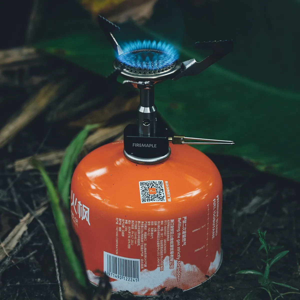 Fire-Maple Buzz Mini Réchaud de Camping Ultraléger, Poche Poêle à Gaz de Randonnée Compact En Alliage Brûleur Portable 3100W
