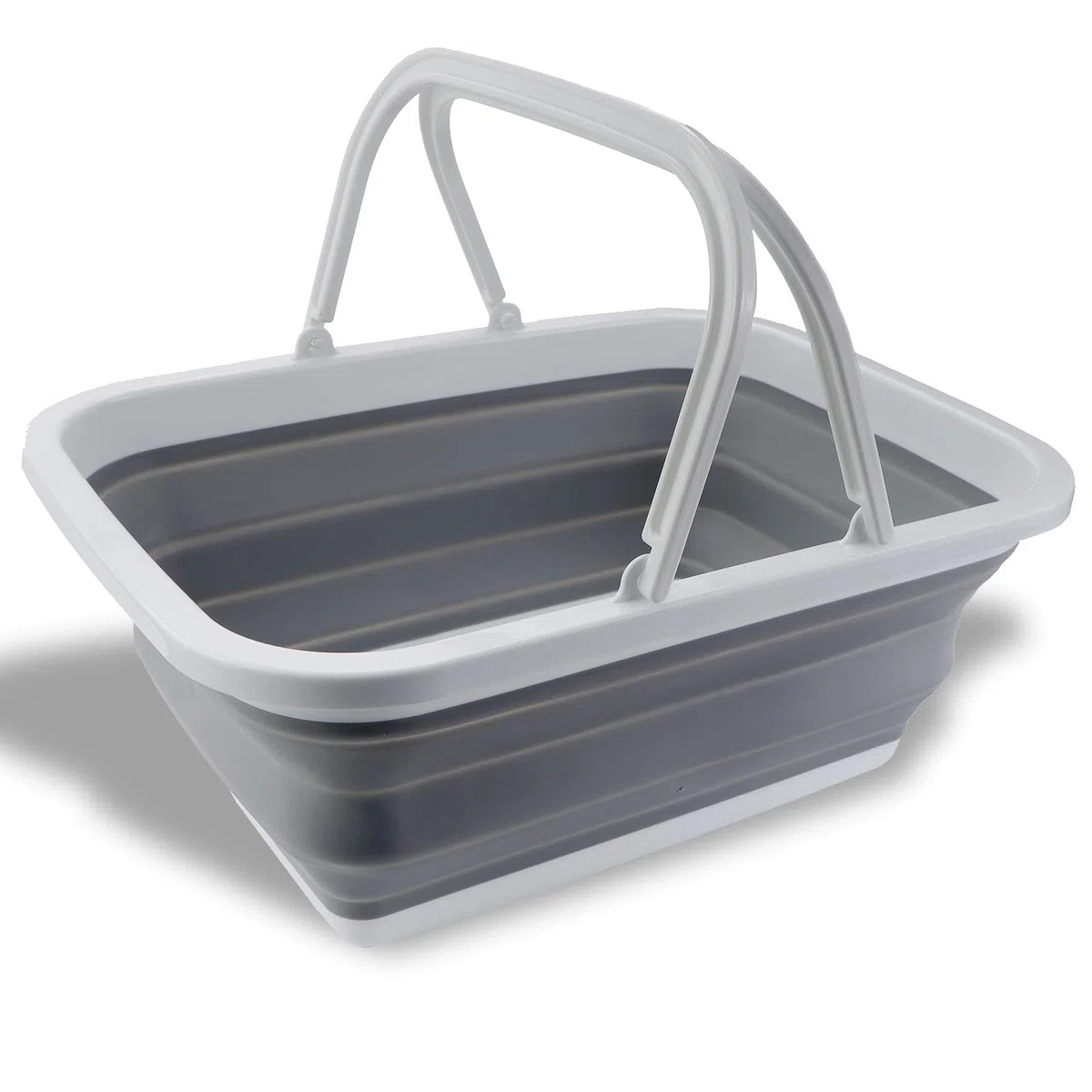 Bassine à vaisselle pliable de 12 L avec poignées - Lavabo portable pour camping, voyage, cuisine et caravane - Récipient de rangement peu encombrant