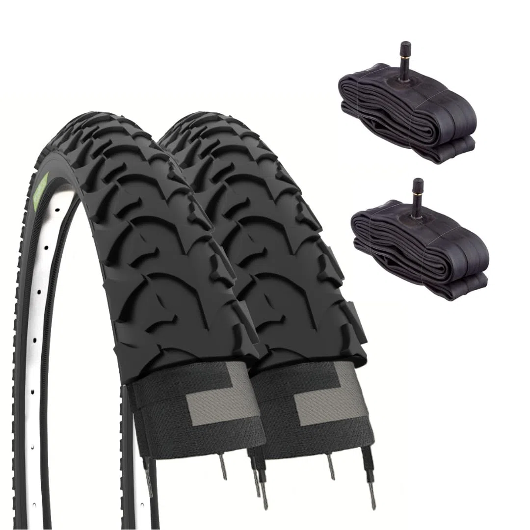 2 pneus 16 x 1,75 + Chambres avec Valve américaine | pneus 47-305 chevilletés pneus pour vélo de Montagne Enfant