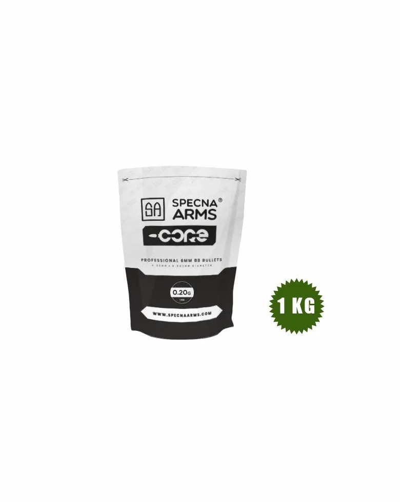 Specna Arms Lot de 5 000 boules airsoft BBS de qualité supérieure - Blanc - 6 mm