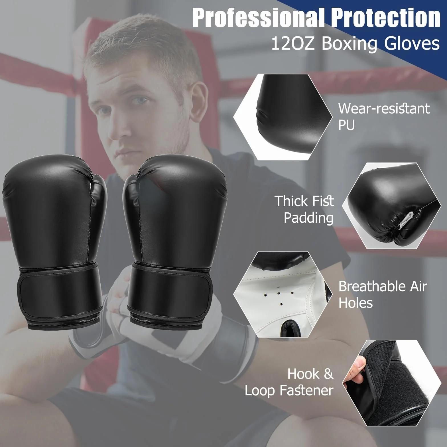 KOMFOTTEU Sac de frappe sur pied de 173 cm avec support, sac de frappe debout avec base à ventouse et gants de boxe, sac de frappe pour adultes