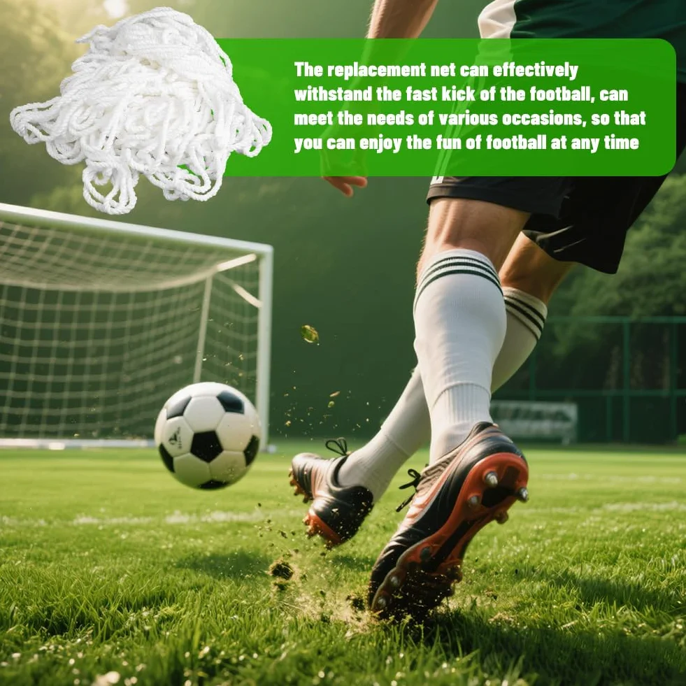 Filet de but de football, 3 x 2 m, en fibre de polypropylène, pour but de football, entraînement sportif, match (sans but)