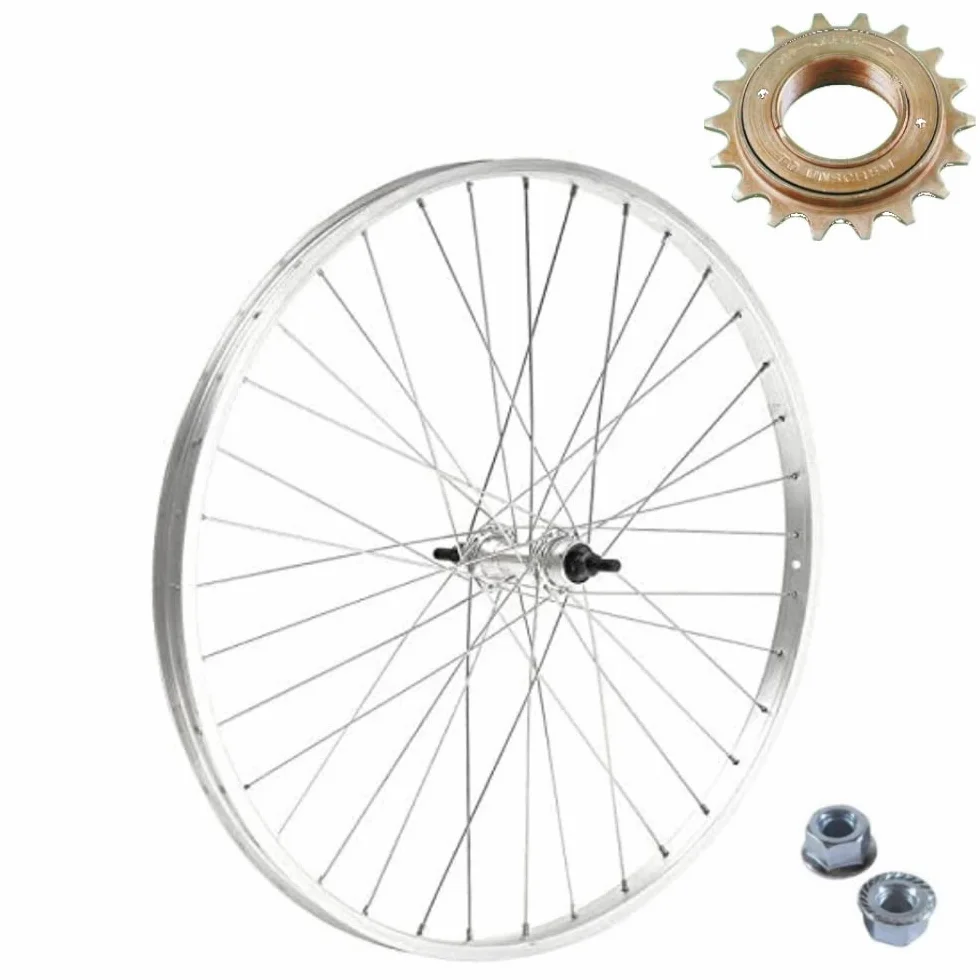 Roue arrière 26 x 1. 3/8 + PIGNON 18 dents 1 V BIKE OLANDE ÉPOCA Roue Velo 26 Pouces Crantée | ALUMINIUM / ACIER