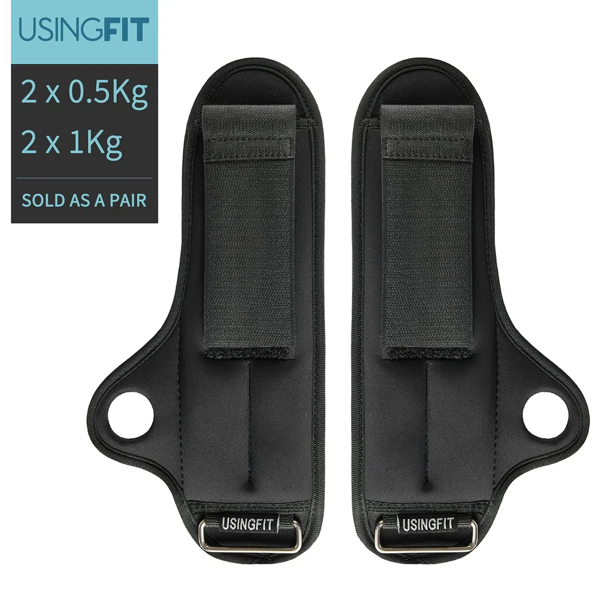 USINGFIT Poids Poignets Leste Poignet Gants Lestés 2 * 0.5kg / 2 * 1kg Bracelet Poids Musculation Wrist Weights