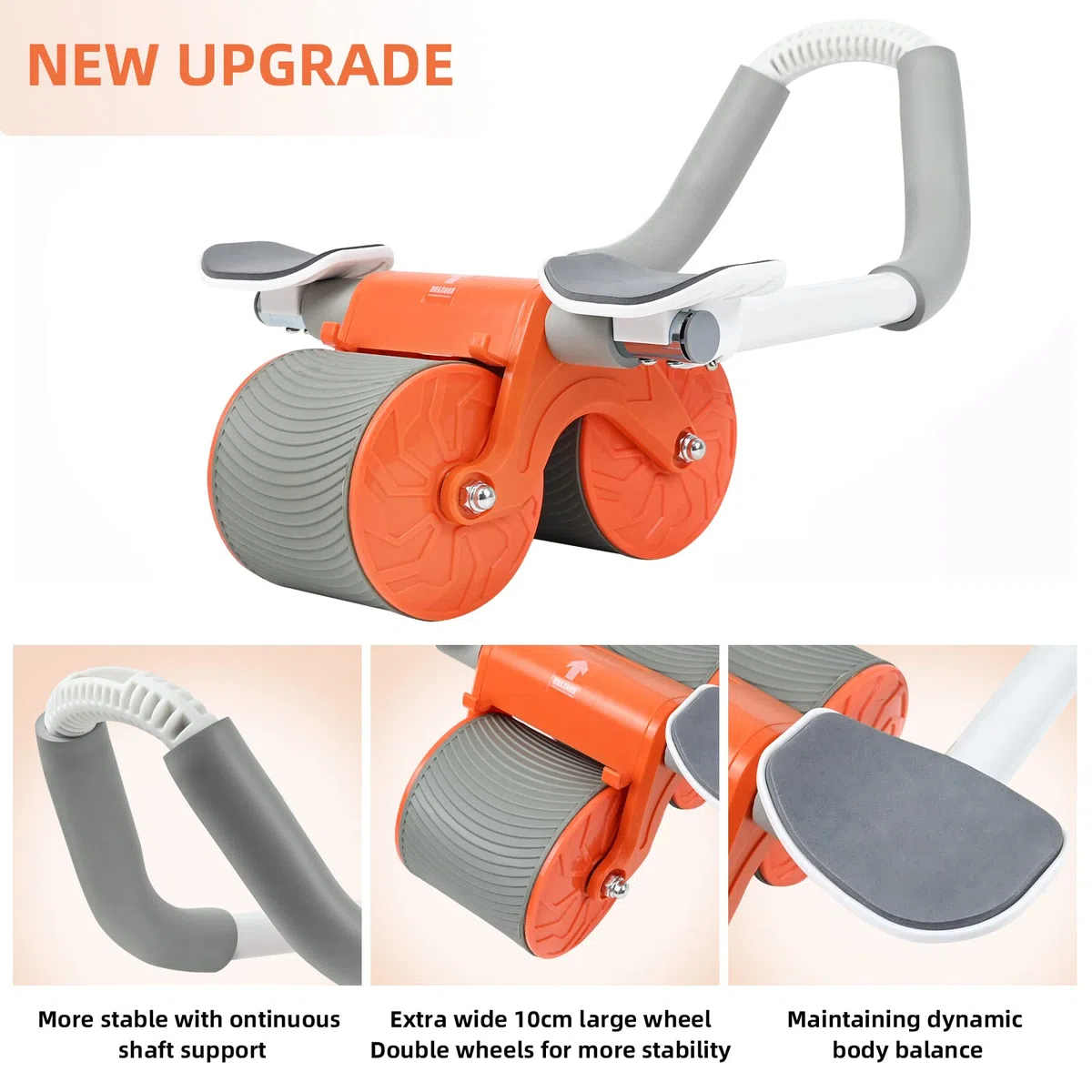 FORMIZON Roue roller abdominal pour entraînement de force, support de coudes inclus