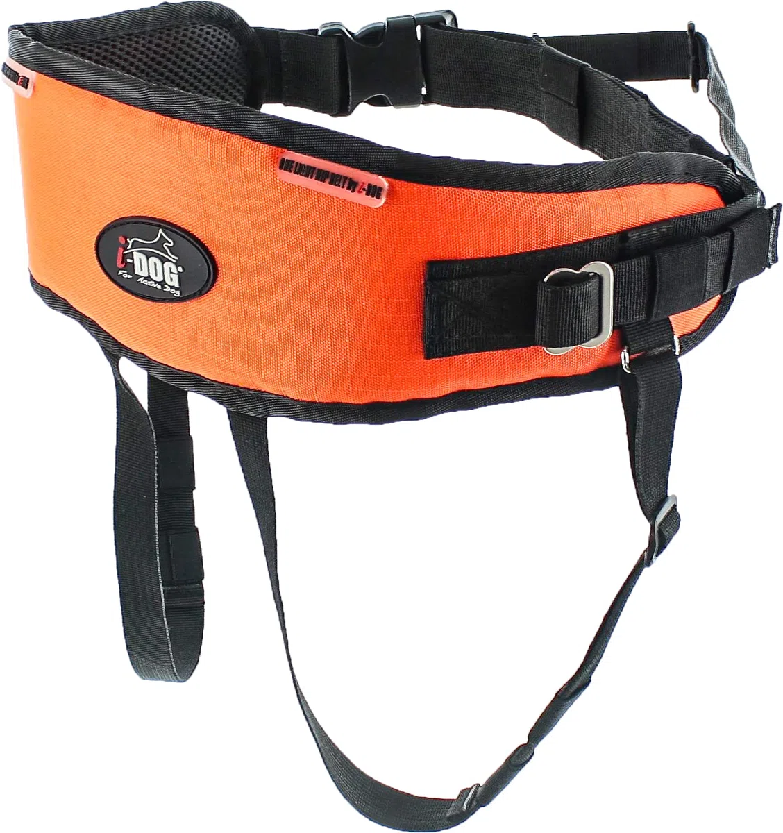 Baudrier One Light, idéal pour Les gabarits légers/Enfants Couleur Orange Taille Unique, canicross, canirando, canijogging, canitrail, Utilisation Intense Sportive ou Loisirs, I-dog Marque Française.