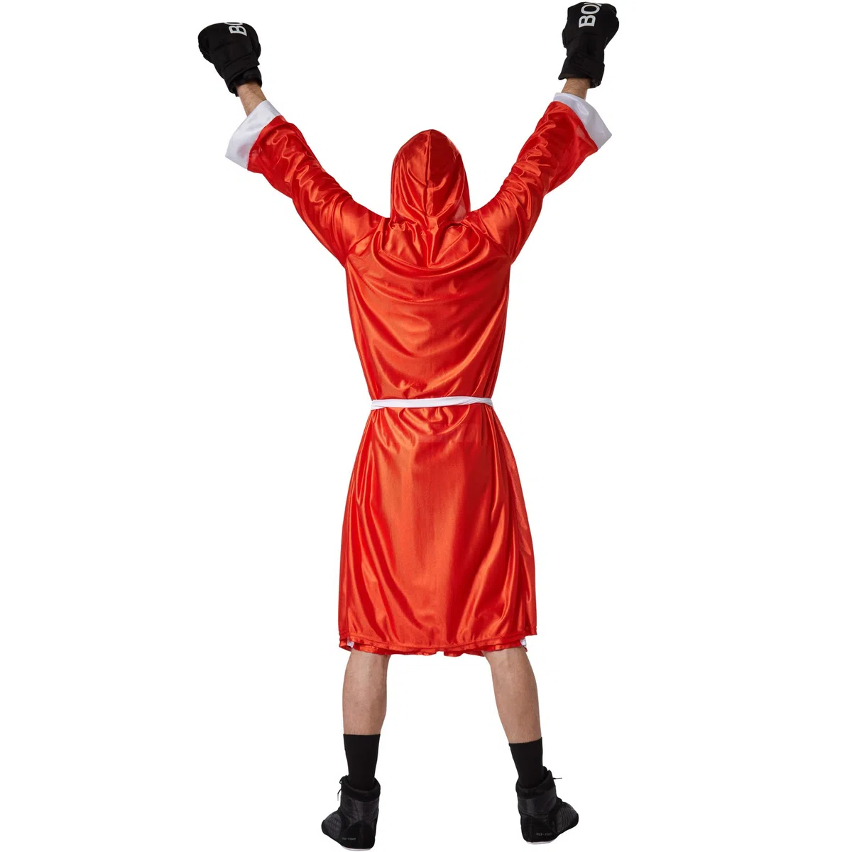 dressforfun Costume de Boxeur pour Homme | Costume Deux pièces de Boxeur | INCL. Ceinture à Lacer et Gants de Boxe à Fermeture à Scratch (Rouge | L | no. 301836)