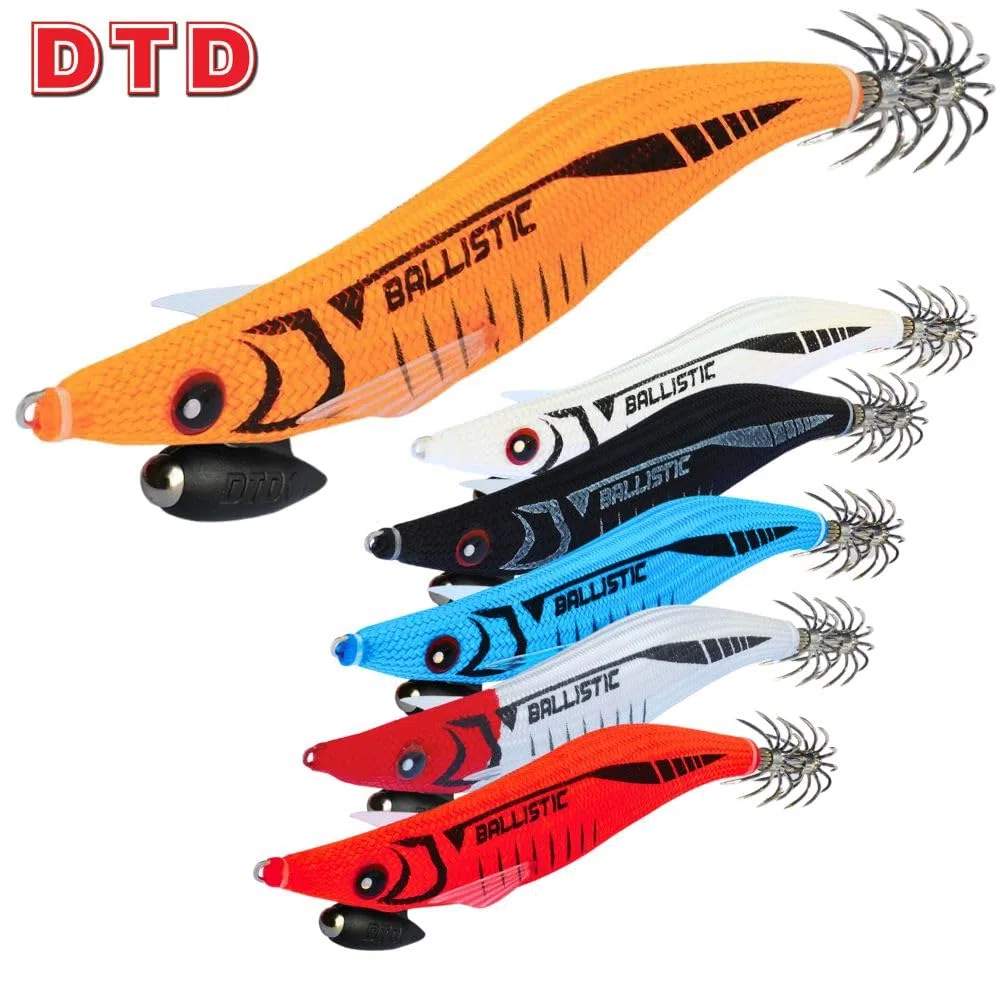 DTD Leurre de pêche au calmar avec enveloppe en tissu Balistique Full Color EGI 3.5