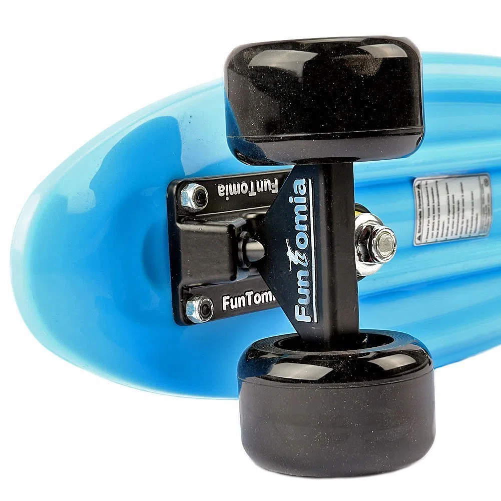 FunTomia® Planche à roulettes Big Wheel Mini-Skateboard 57cm - avec roulements ABEC-11 - Style Retro Cruiser en Plastique
