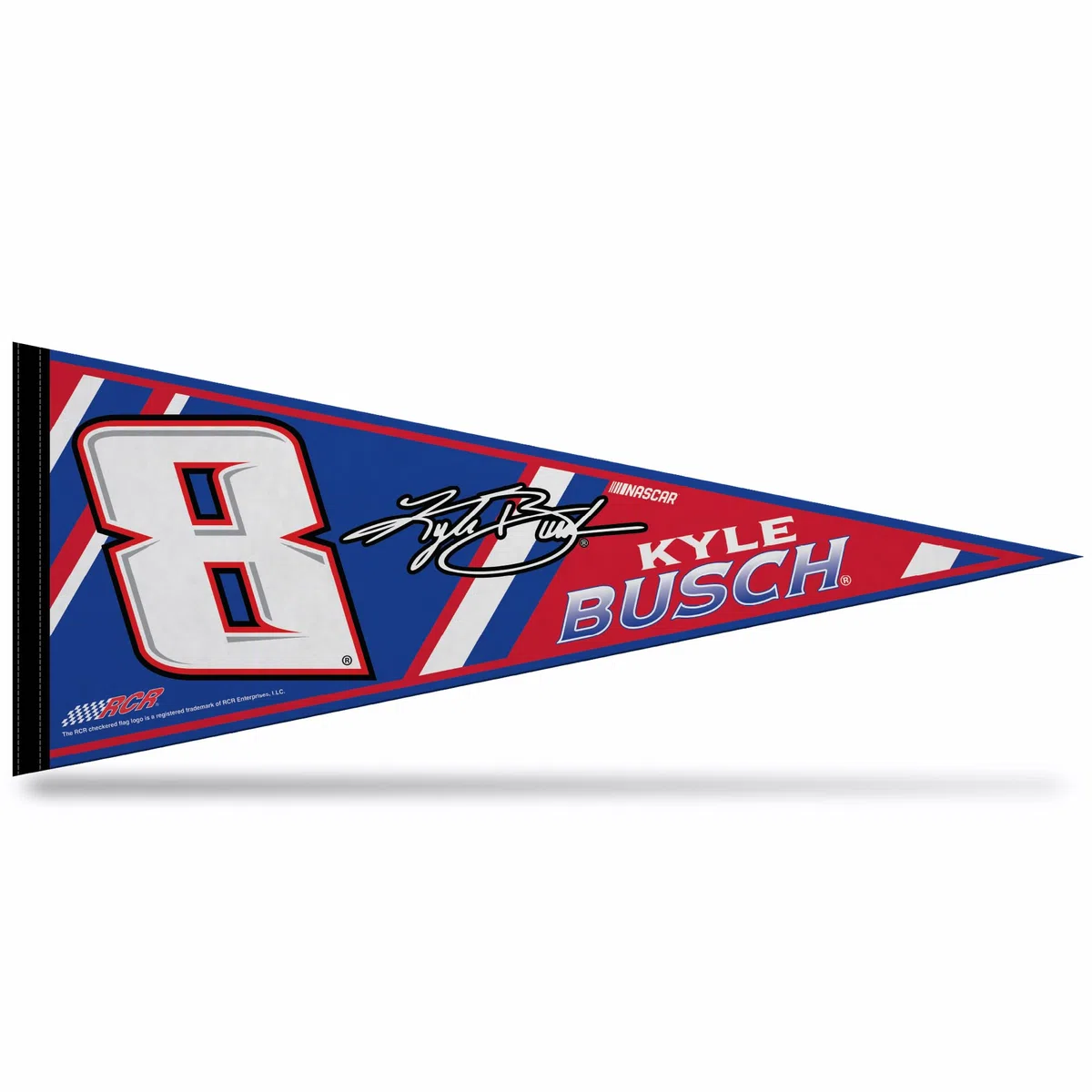 Rico Industries NASCAR Racing Kyle Busch N°8 Décoration murale en feutre 30,5 x 76,2 cm – Idéal pour la maison/la chambre à coucher/la décoration de grotte d'homme