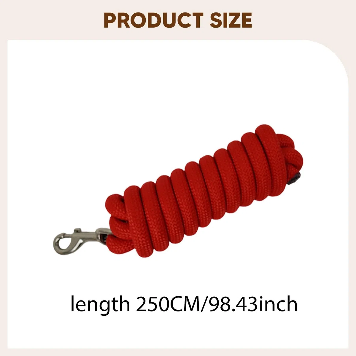 Longe en Nylon Robuste, Licol, Boucle à Une Main, Convient pour L'entraînement et Les Compétitions équestres.