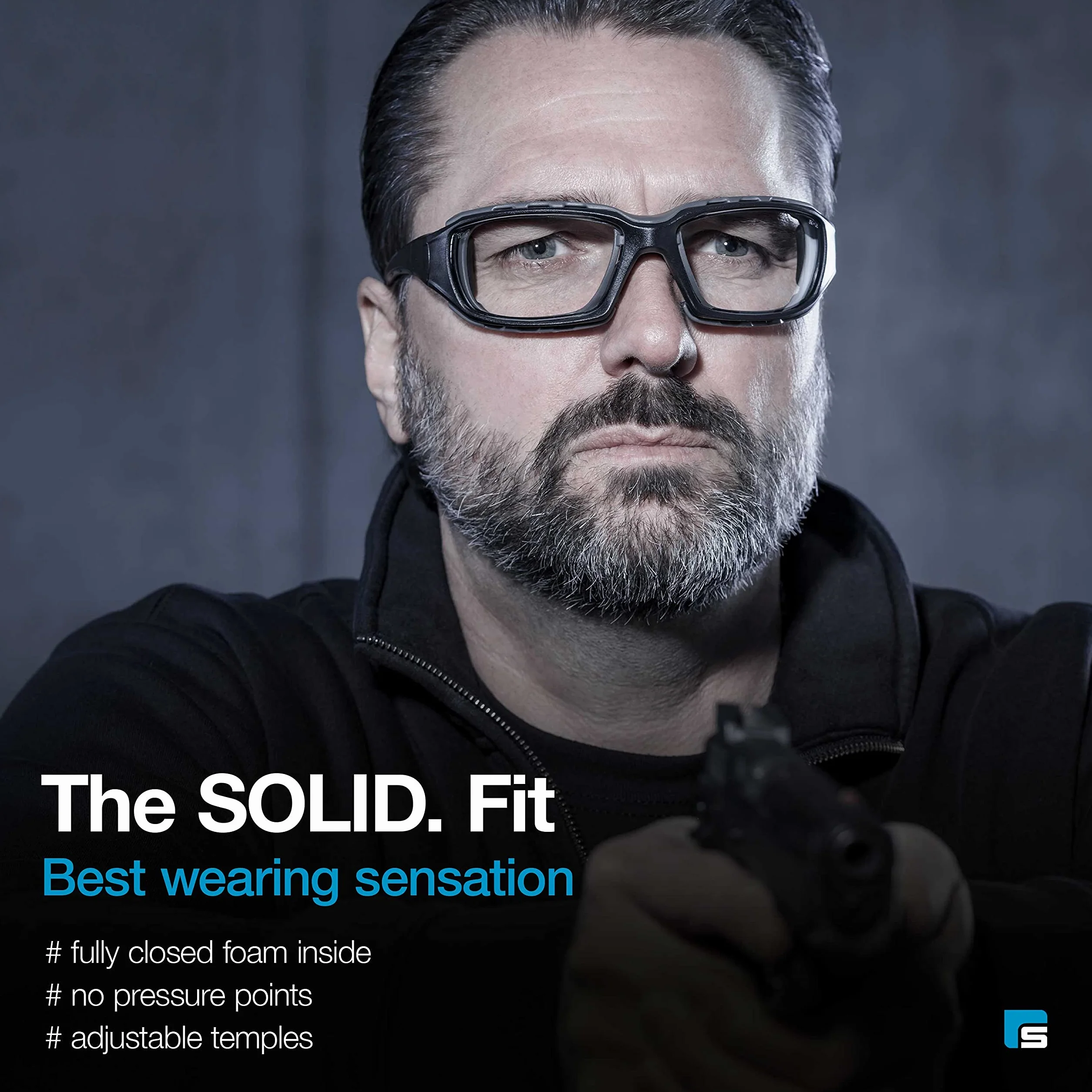 SolidWork Solid Lunettes de tir pour homme et femme avec protection contre les chocs pour la série de pistolets de tir | Lunettes de sécurité tactiques Ballistic