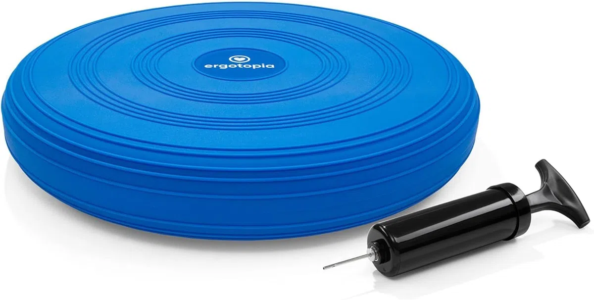 Ergotopia® Coussin d'équilibre ergonomique avec pompe à air pour un entraînement d'équilibre et comme assise