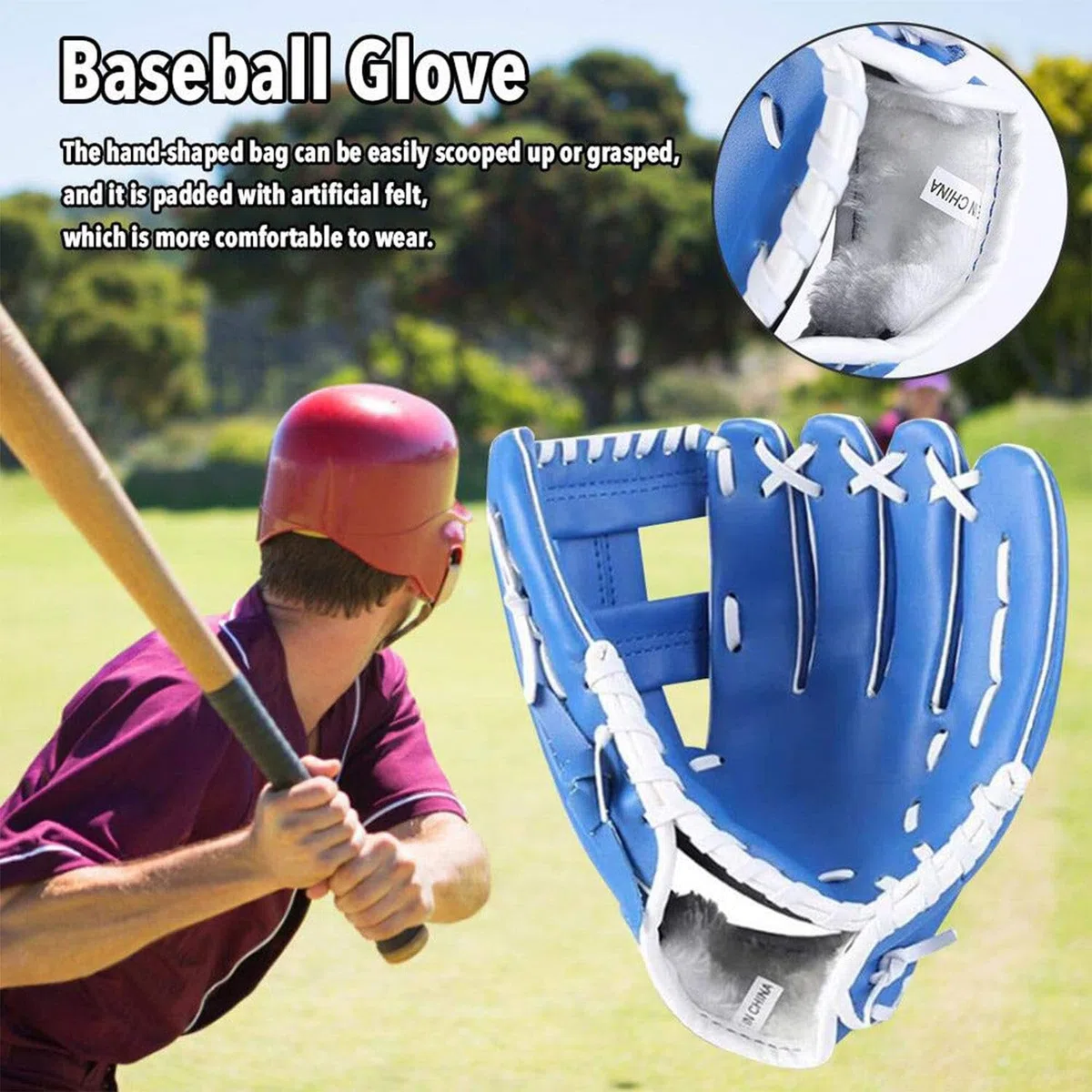 Gant de baseball pour enfants, jeunes adultes, gant de softball pour entraînement et débutant, baseball main gauche