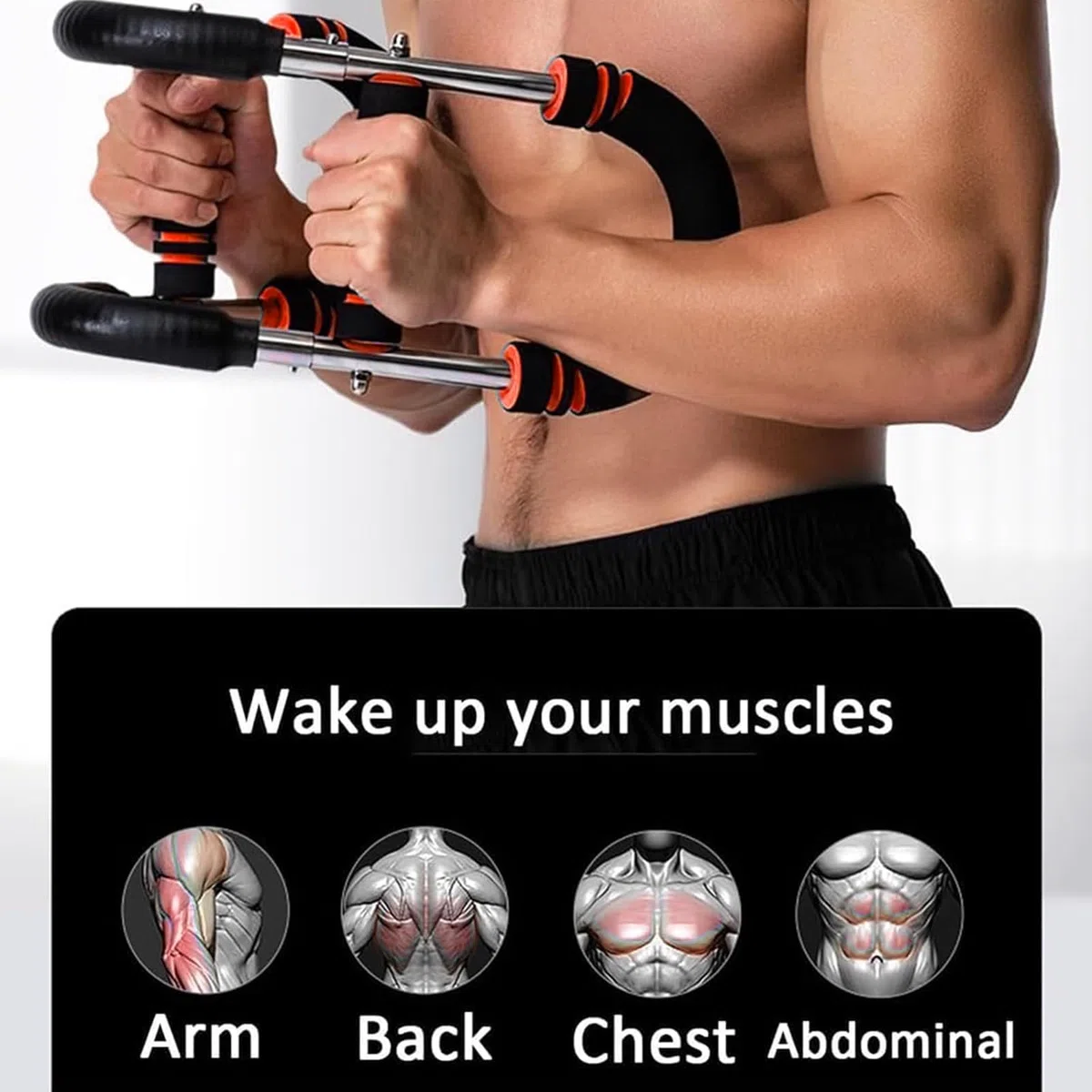Twister Arm Trainer,Entraîneur de Bras Twister,équipement D'entraînement de Poitrine Réglable,Twister Arm Exerciser,Entraîneur de Poignet Réglable en Forme de U,pour Entraînement
