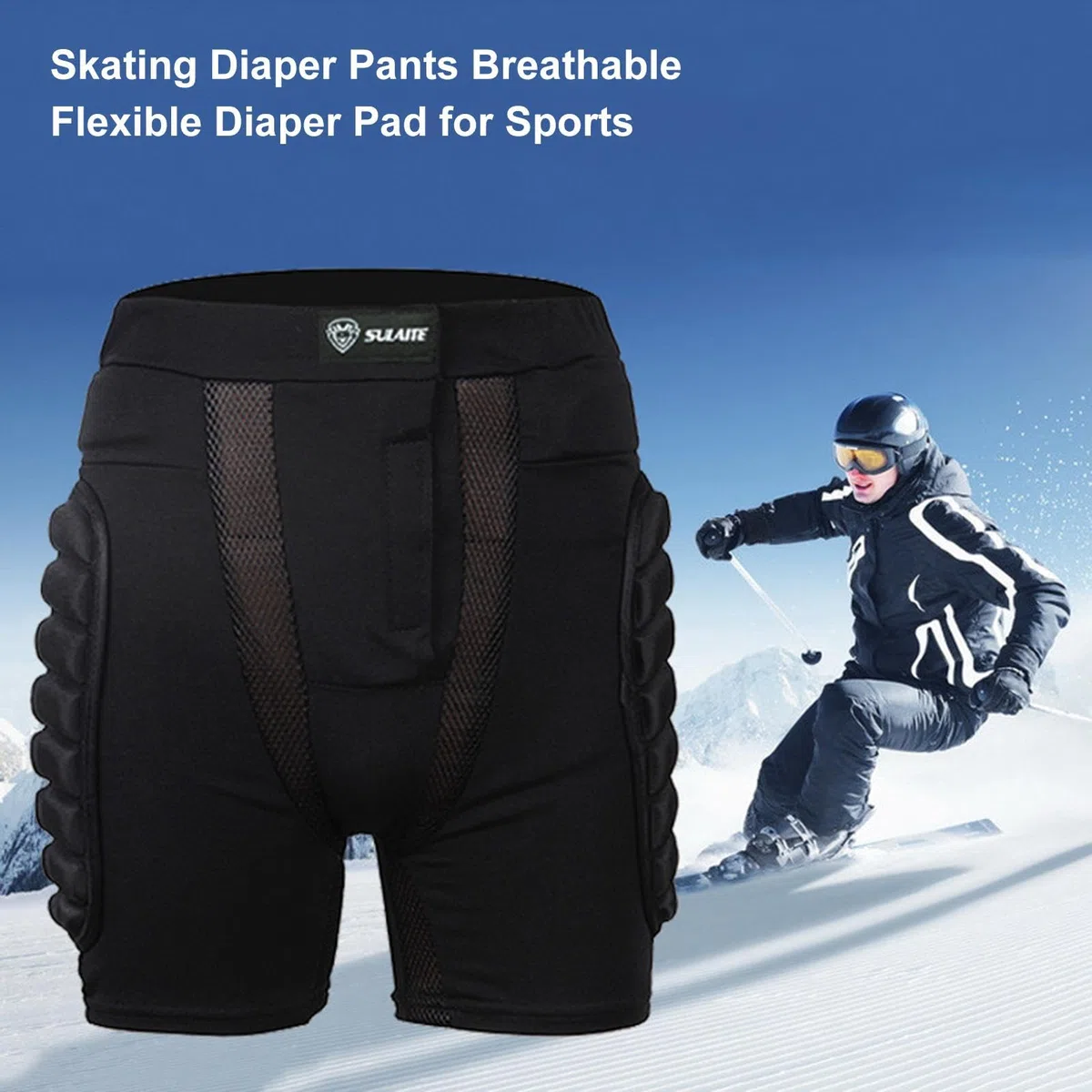 Short de protection rembourré 3D – Pantalon de protection pour coccyx, coussinets de protection respirants pour les hanches, short léger et confortable | Rembourrage durable résistant aux chocs, conce