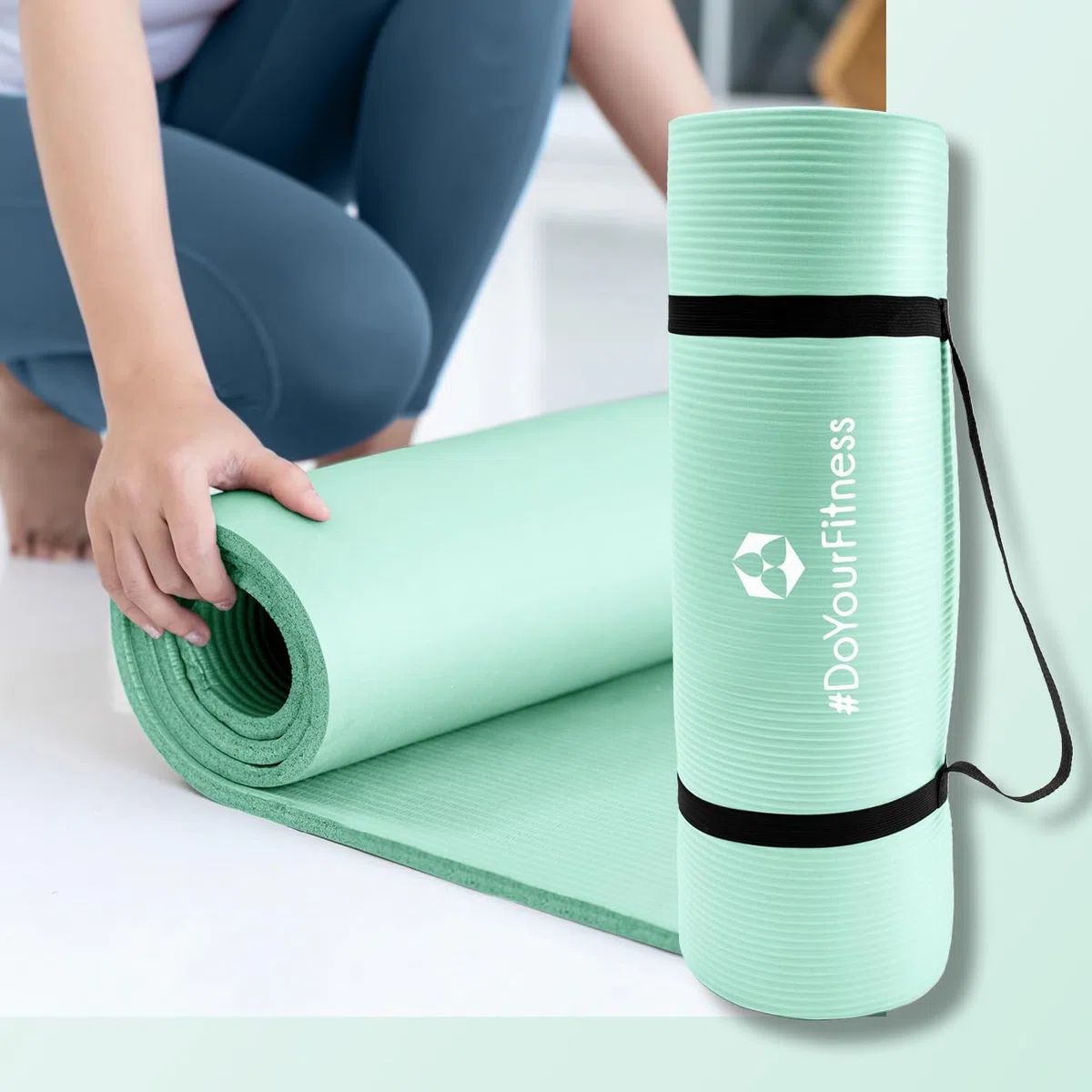 #DoYourFitness tapis de yoga antidérapant | épaisseur de 0,8cm à 2cm | 183cm x 61cm ou XXL 190cm x 100cm | Tapis de gymnastique qui protège les articulations | débutants et avancés | diverses couleurs