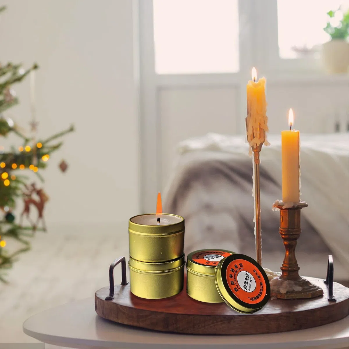 10X Bougie 10 Heures D'urgence, Bougie De Survie Longue Durée,Bougies De Camping Survie Accessoires De Survies Portables Pour Extérieur, Ensemble De 10 Outils D'Éclairage Sans Fumée Pour La Maison