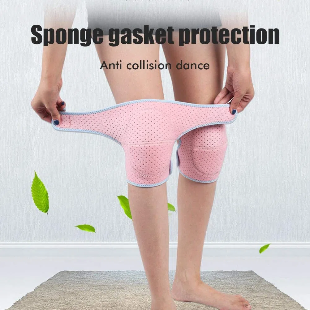 Genouillères de Protection réglables, genouillère de Danse en éponge Douce pour Femmes Filles, genouillères de Sport Anti-Chute Respirantes pour Danse Yoga Sport Volley-Ball