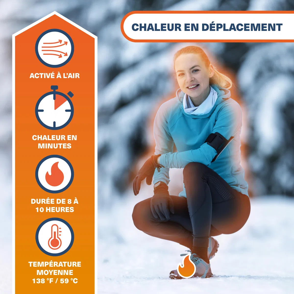Bramble - Chauffe-Orteils adhésifs (40 Paires, 80 au Total) - Patchs adhésifs Ultra-Fins pour Chaussures et Bottes - Activés à l'air et sans Odeur - Jusqu'à 10 Heures de Chaleur