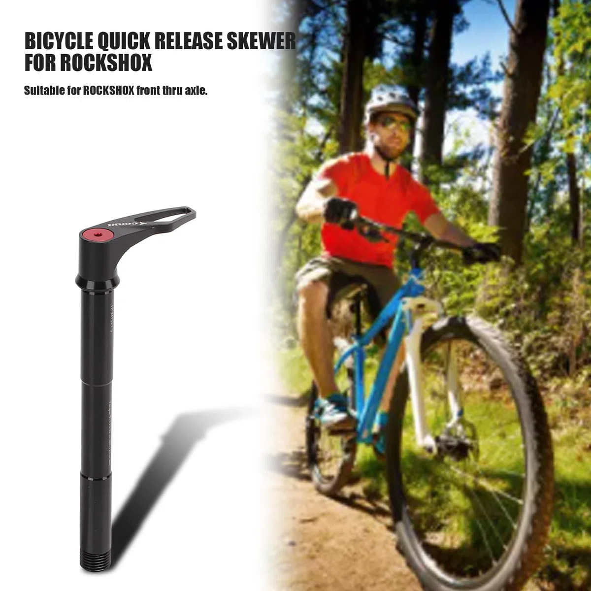Brochette Avant De Vélo, Axe Traversant De Vélo Léger À Dégagement Rapide Pour Rockshox (L : 158 Mm)