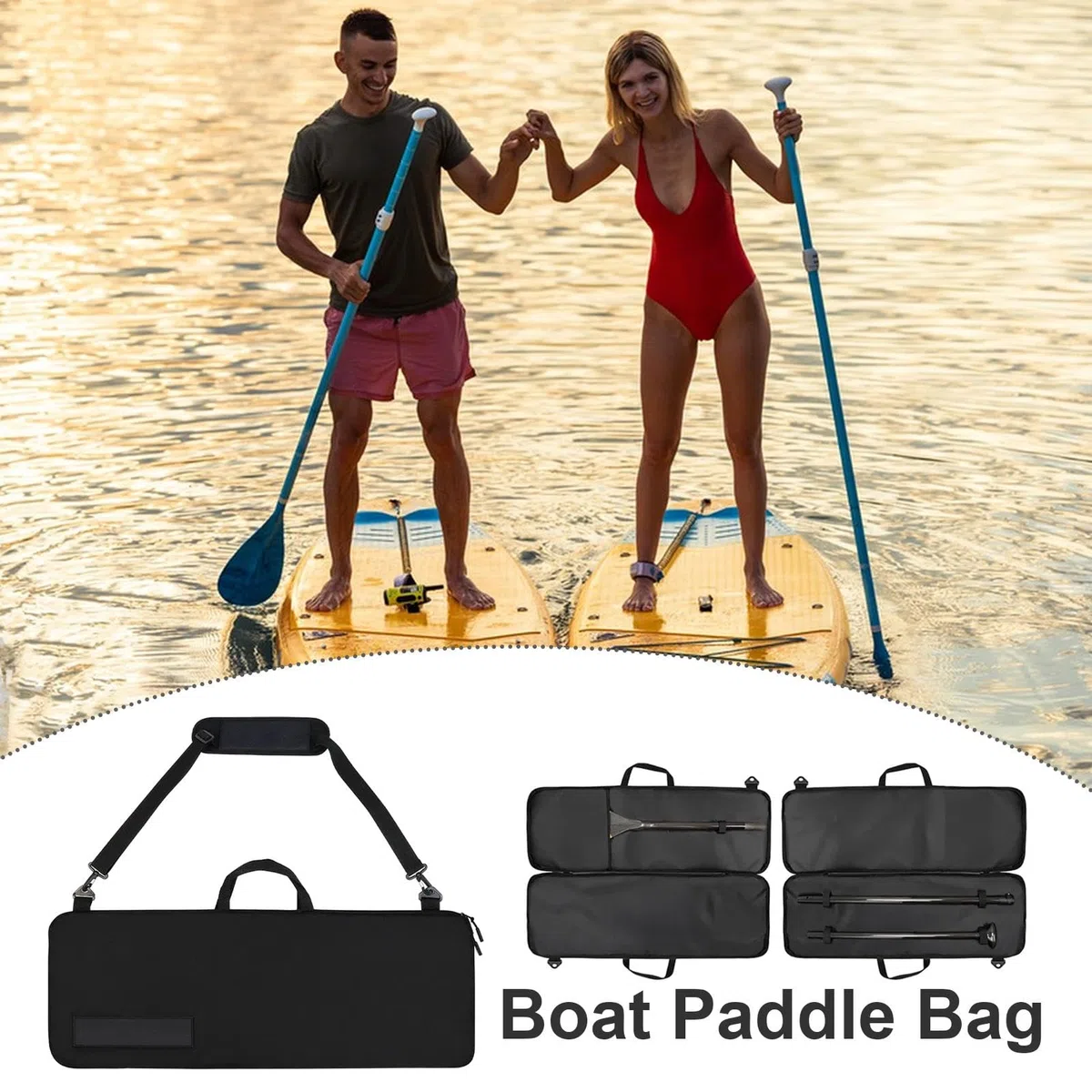 Sac à pagaie de bateau - Pochette portable pour accessoires d'aviron - Sac de transport multifonctionnel pour bateau et kayak, adapté pour l'aviron