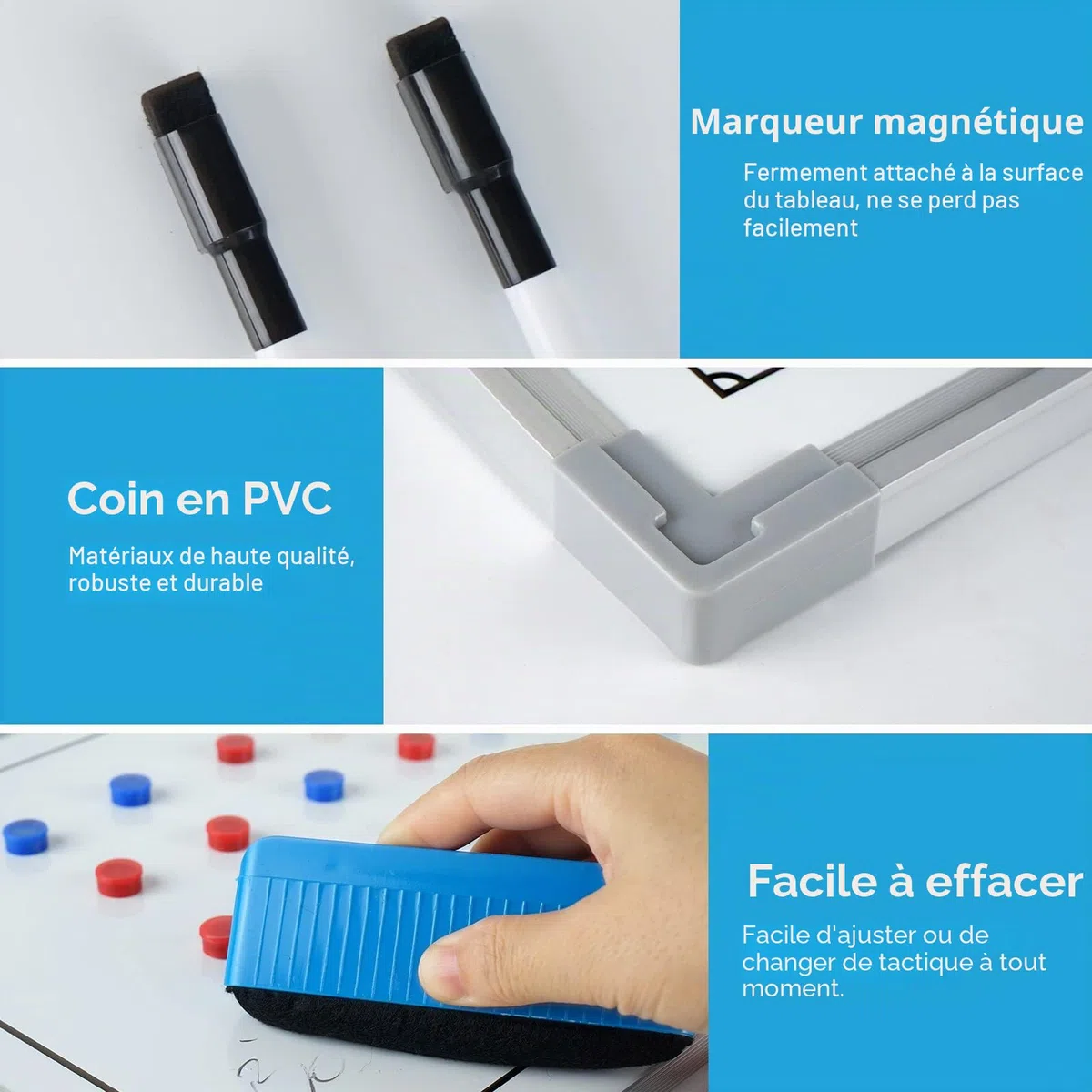 Tableau Tactique Magnétique de Football et Portable pour Entraînement, Compétition
