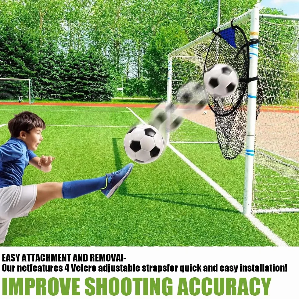 Filet de Cible de Football 2 Pièce, 45 x 60cm Filet Cible Football Pliable avec Sangles Réglables, Buts d'Entraînement pour Précision avec 5 Cible Mobile, pour Précision Cible pour Tirs
