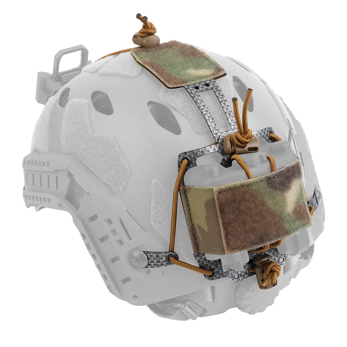 Boîte de Rangement pour Batterie NVG Tactique PVS31, Pochette pour Casque, système de rétention Rapide du Casque, Accessoire réglable pour Casque de Paintball et Airsoft(CP)