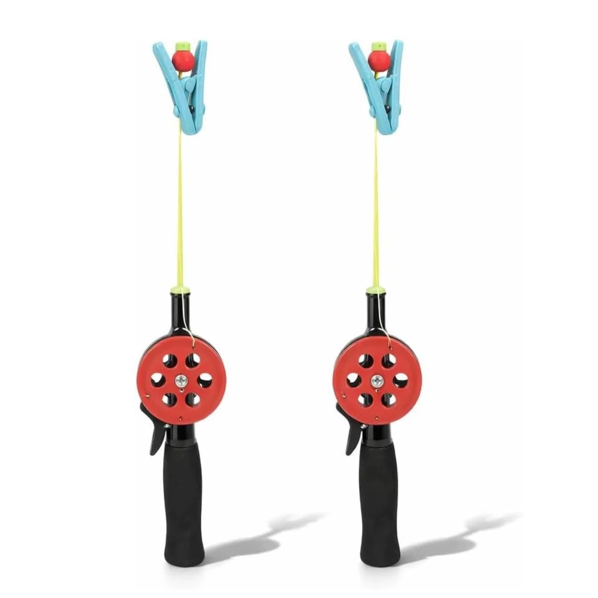 Dilwe Canne à Pêche pour Enfants, 2 Pièces ABS Canne à Pêche sur Glace en Crabe Pôle 4.5M Ligne en Nylon avec Accessoires de Pince à Crevettes Couleur Aléatoire