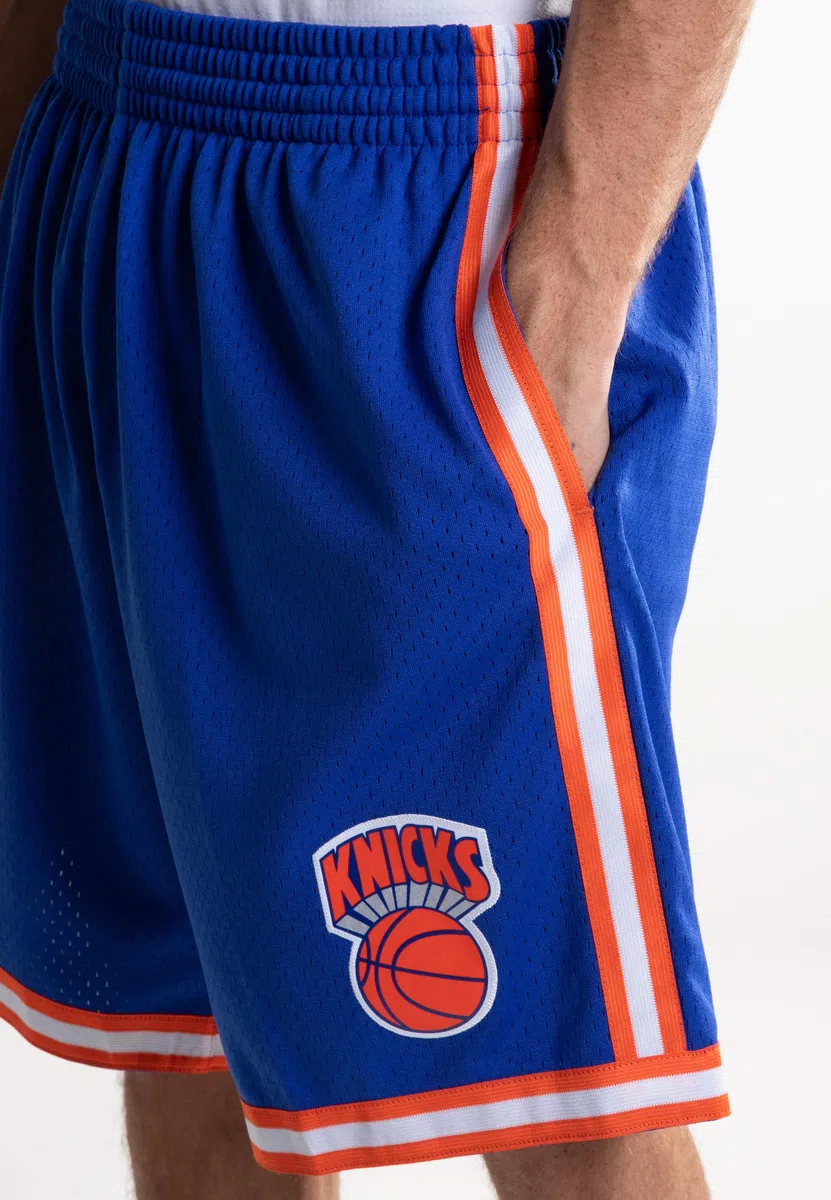Mitchell & Ness - Short NBA New York Knicks 1991-92 Swingman Road Bleu pour Homme